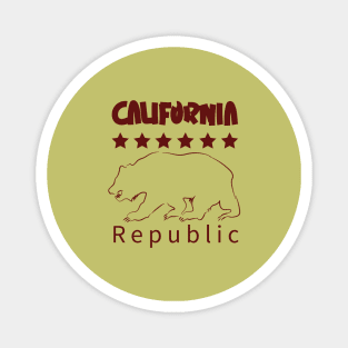 California republic (dark lettering) Magnet